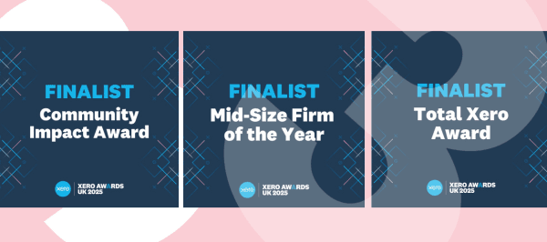 We are shortlisted for triple success at the 2025 Xero UK Awards